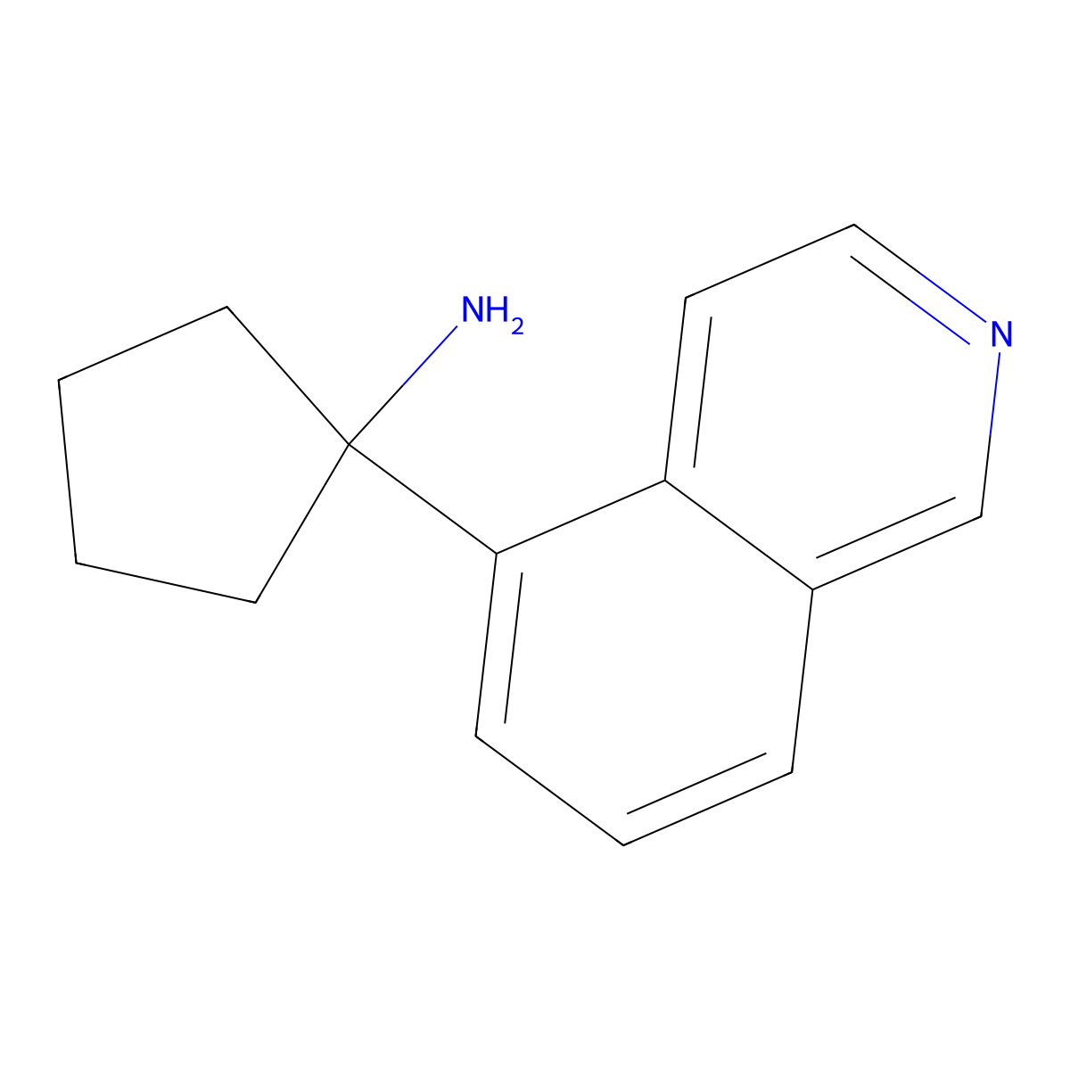 1-(Isoquinolin-5-yl)cyclopentan-1-amine molecular structure, CAS 1342023-05-5
