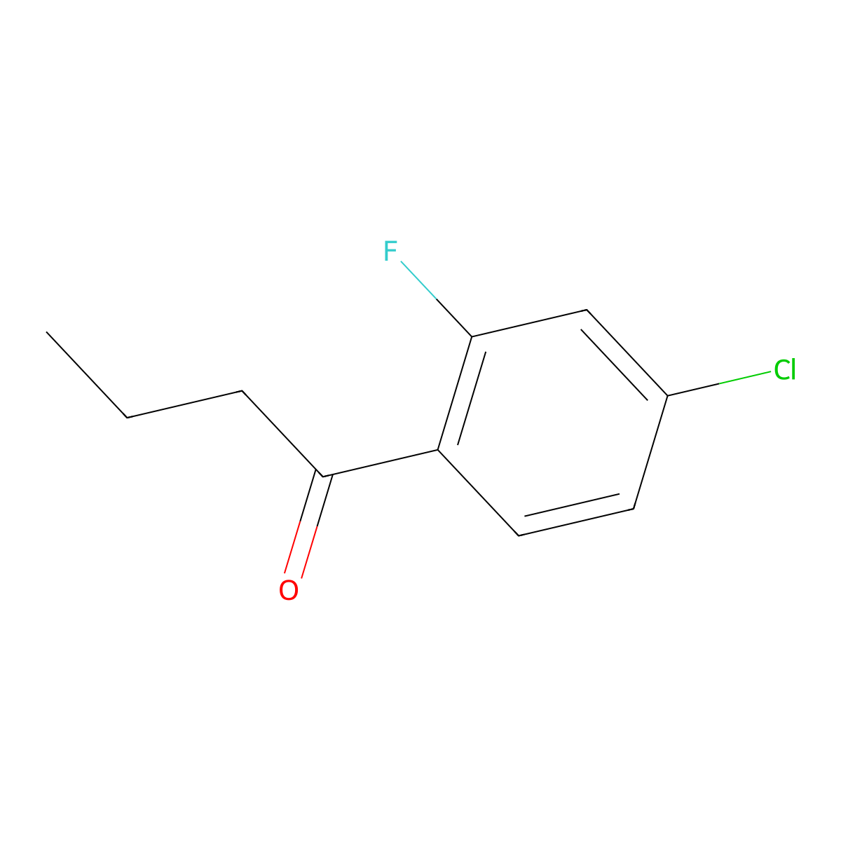 1-(4-Chloro-2-fluorophenyl)butan-1-one molecular structure, CAS 1342023-84-0