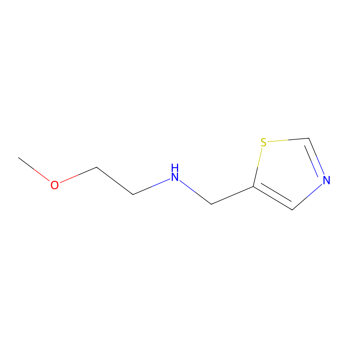 2-Methoxy-N-(thiazol-5-ylmethyl)ethan-1-amine molecular structure, CAS 1342024-57-0