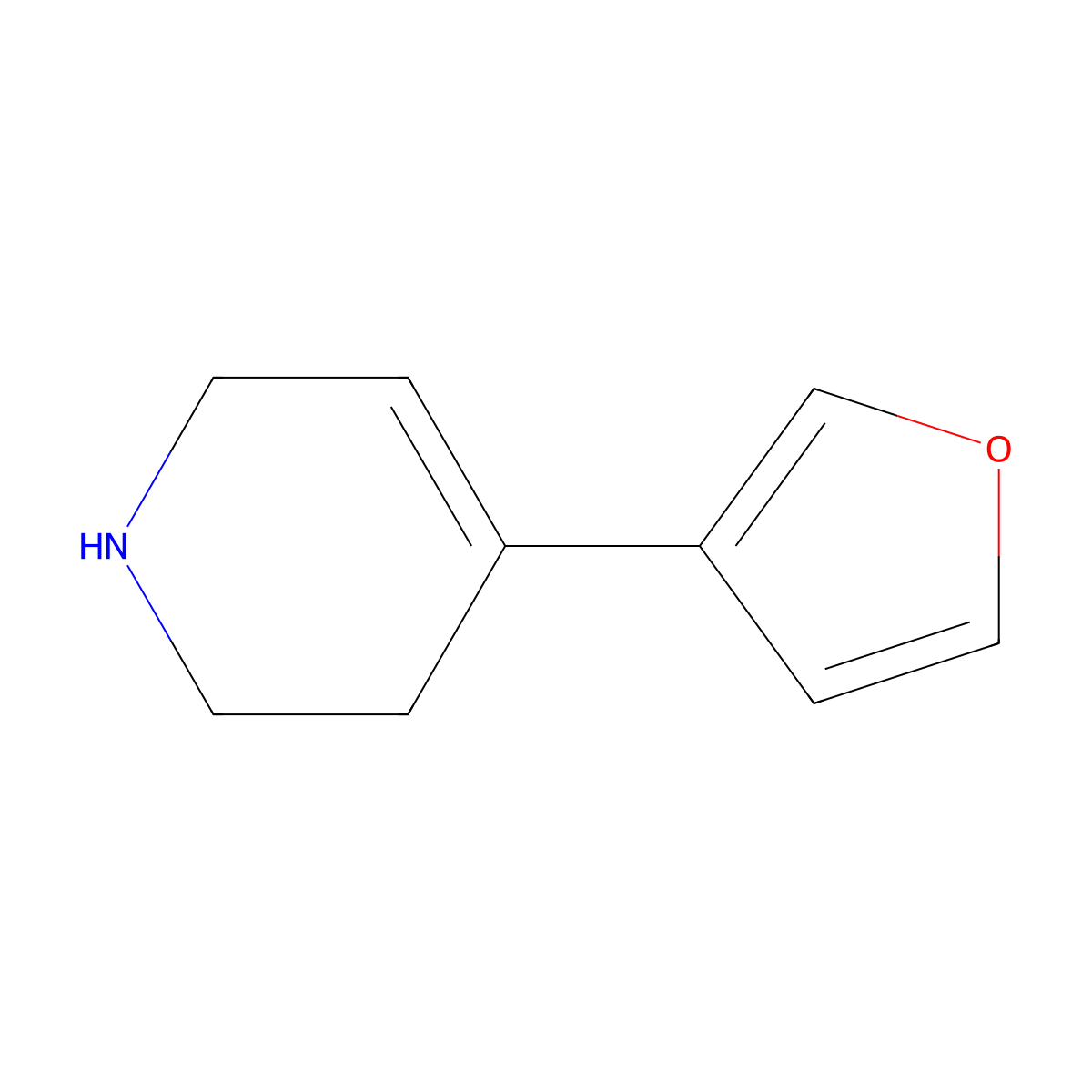 4-(Furan-3-yl)-1,2,3,6-tetrahydropyridine molecular structure, CAS 1342026-40-7