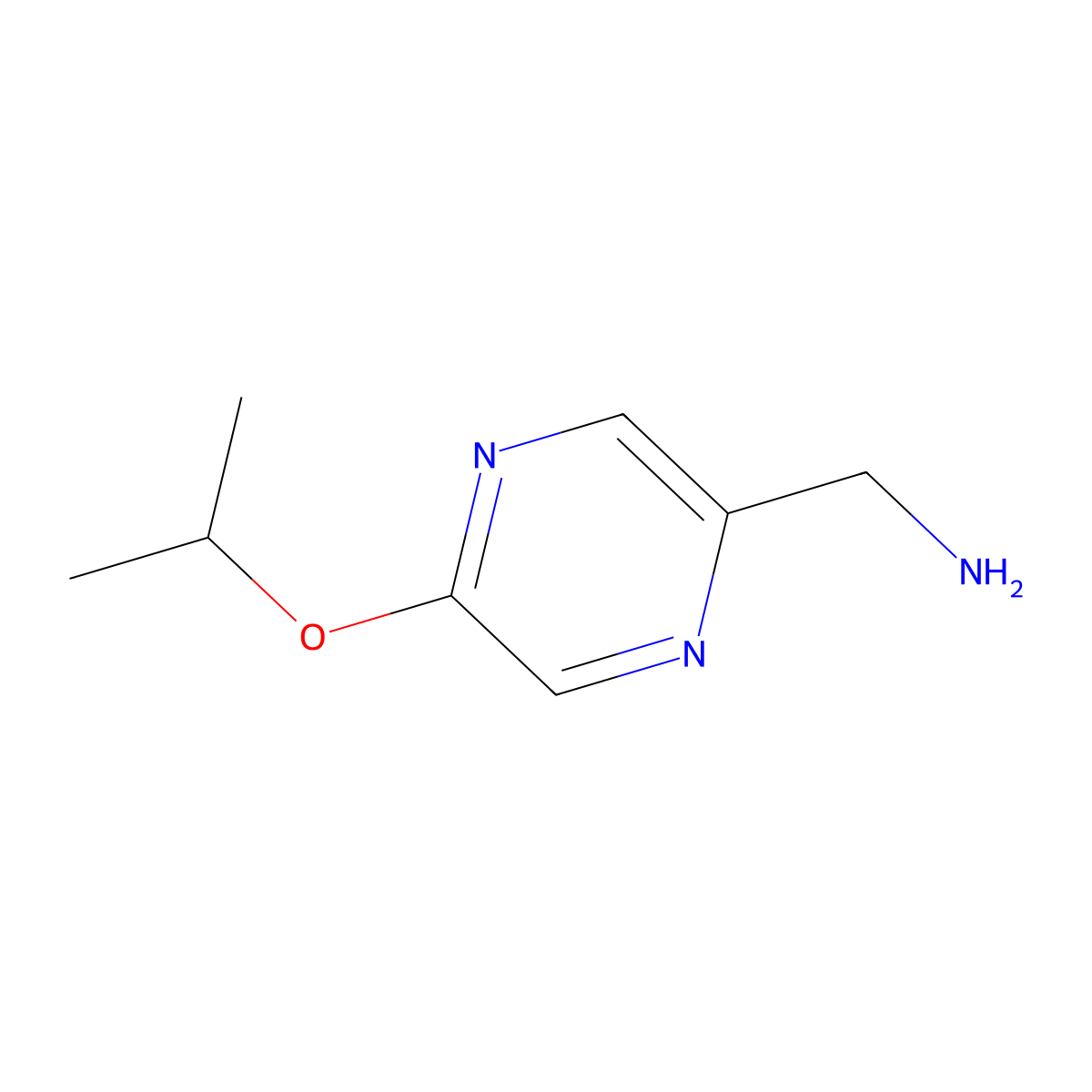 [5-(Propan-2-yloxy)pyrazin-2-yl]methanamine molecular structure, CAS 1342026-48-5