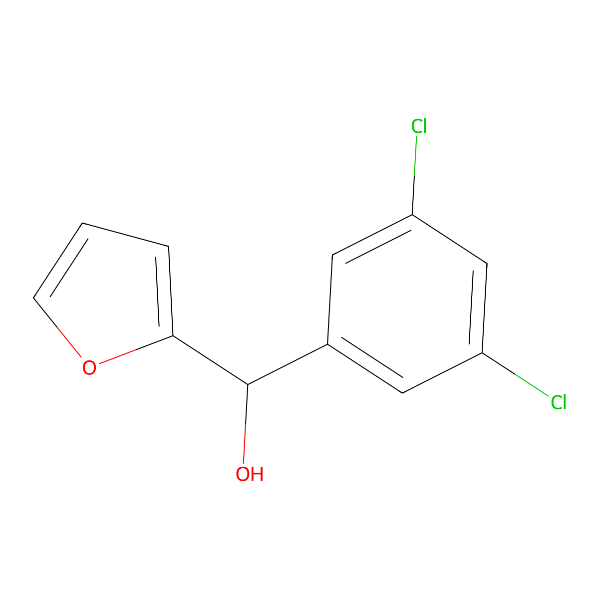 (3,5-Dichlorophenyl)(furan-2-yl)methanol molecular structure, CAS 1342026-83-8