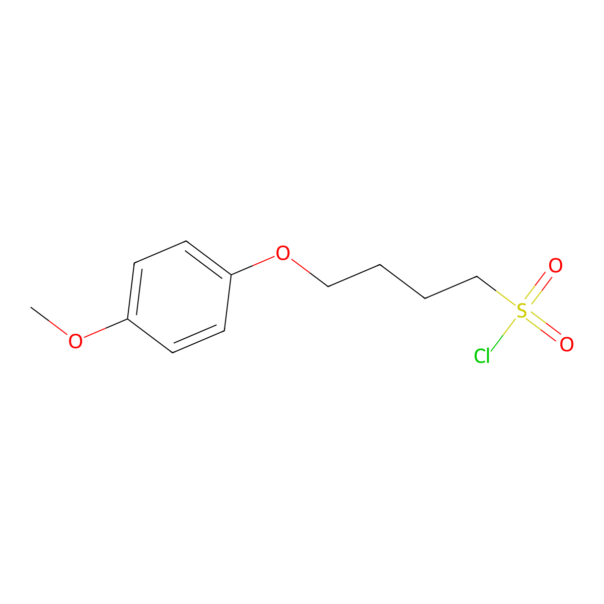 4-(4-Methoxyphenoxy)butane-1-sulfonyl chloride molecular structure, CAS 1342027-90-0