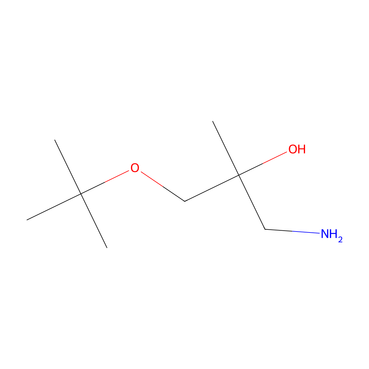 1-Amino-3-(tert-butoxy)-2-methylpropan-2-ol molecular structure, CAS 1342029-71-3