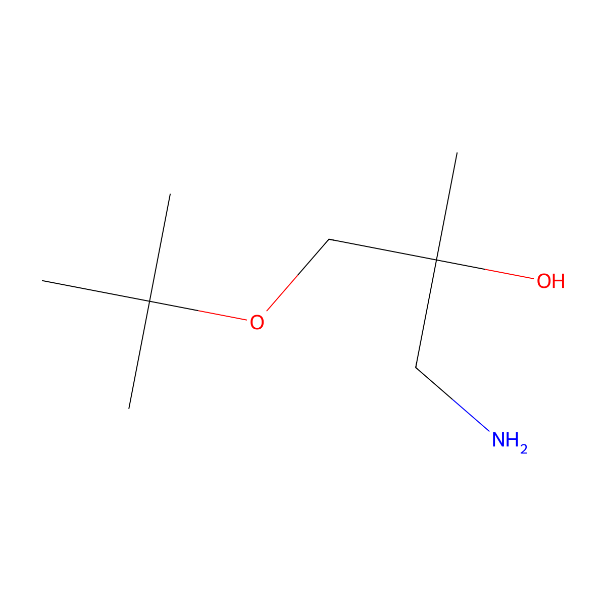 1-Amino-3-(tert-butoxy)-2-methylpropan-2-ol molecular structure, CAS 1342029-71-3