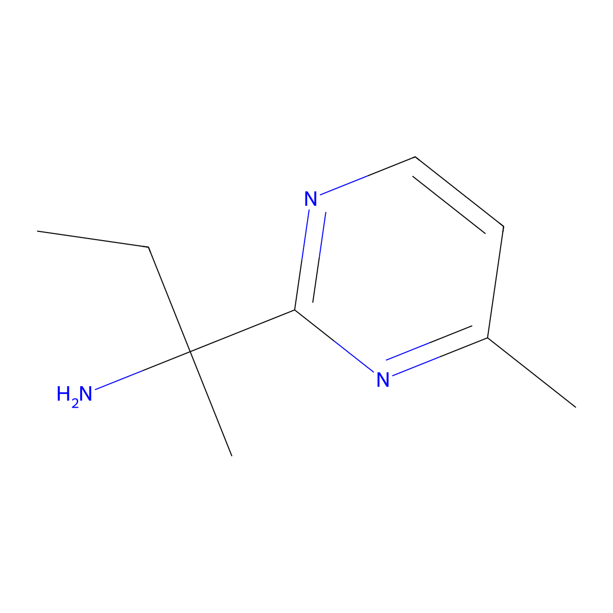 2-(4-Methylpyrimidin-2-yl)butan-2-amine molecular structure, CAS 1342029-92-8