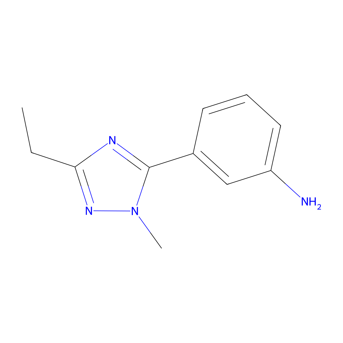 3-(3-Ethyl-1-methyl-1h-1,2,4-triazol-5-yl)aniline molecular structure, CAS 1342034-23-4
