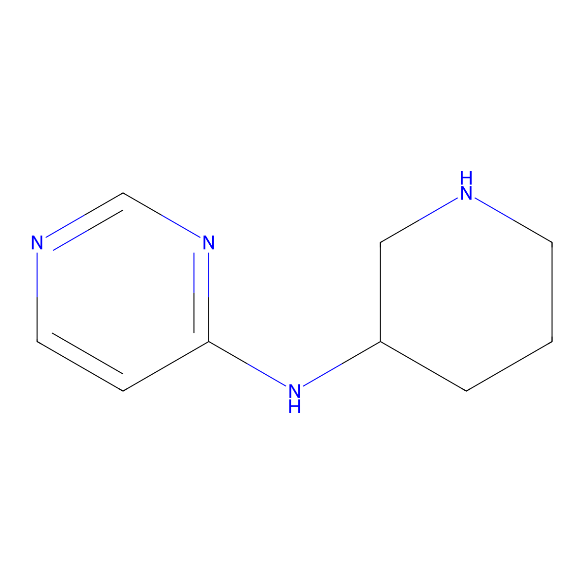 N-(piperidin-3-yl)pyrimidin-4-amine molecular structure, CAS 1342035-30-6