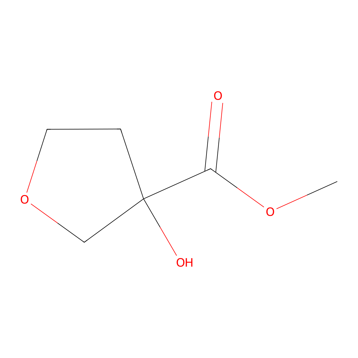 Methyl 3-hydroxyoxolane-3-carboxylate molecular structure, CAS 1342035-97-5