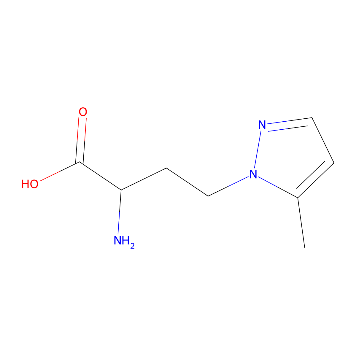 2-Amino-4-(5-methyl-1h-pyrazol-1-yl)butanoic acid molecular structure, CAS 1342036-75-2
