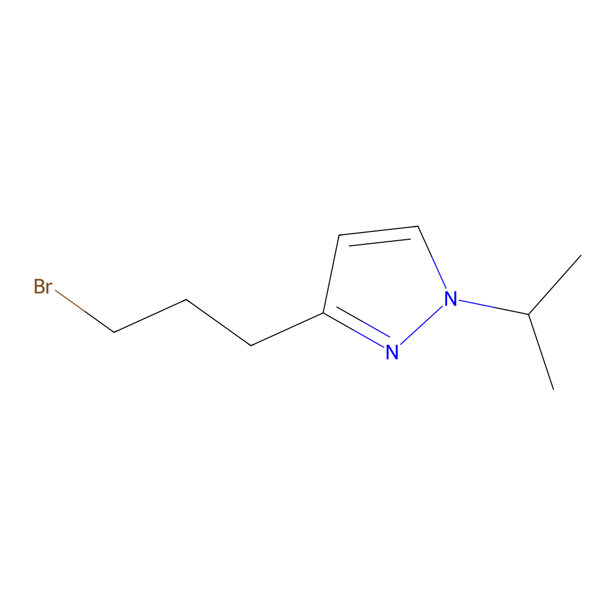 3-(3-Bromopropyl)-1-isopropyl-1h-pyrazole molecular structure, CAS 1342038-81-6