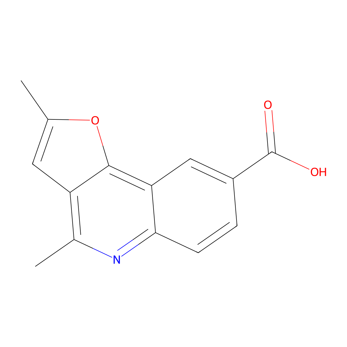 2,4-Dimethylfuro[3,2-c]quinoline-8-carboxylic acid molecular structure, CAS 134204-97-0