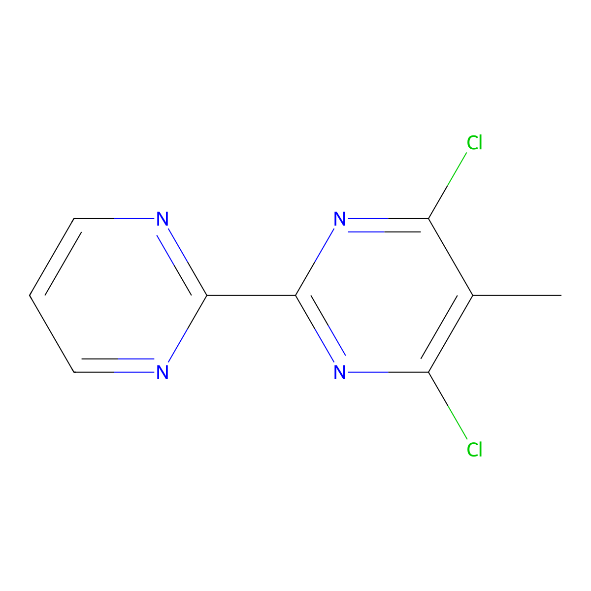 4,6-Dichloro-5-methyl-2-(pyrimidin-2-yl)pyrimidine molecular structure, CAS 1342042-78-7