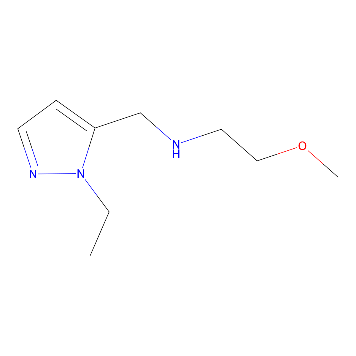 [(1-Ethyl-1H-pyrazol-5-yl)methyl](2-methoxyethyl)amine molecular structure, CAS 1342048-09-2
