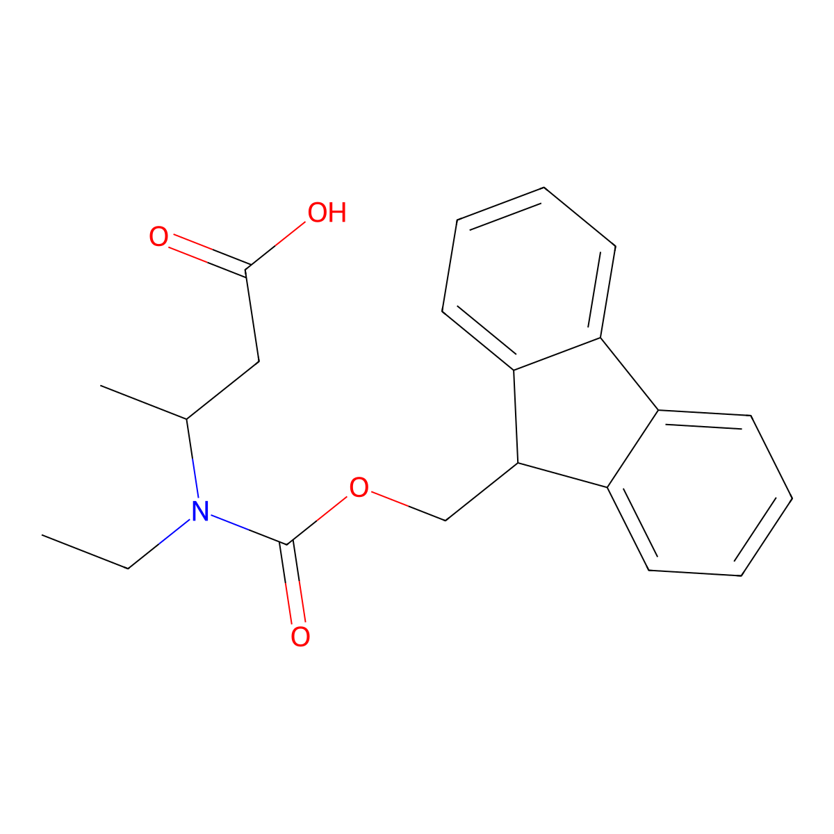 3-[ethyl({[(9H-fluoren-9-yl)methoxy]carbonyl})amino]butanoic acid molecular structure, CAS 1342049-87-9