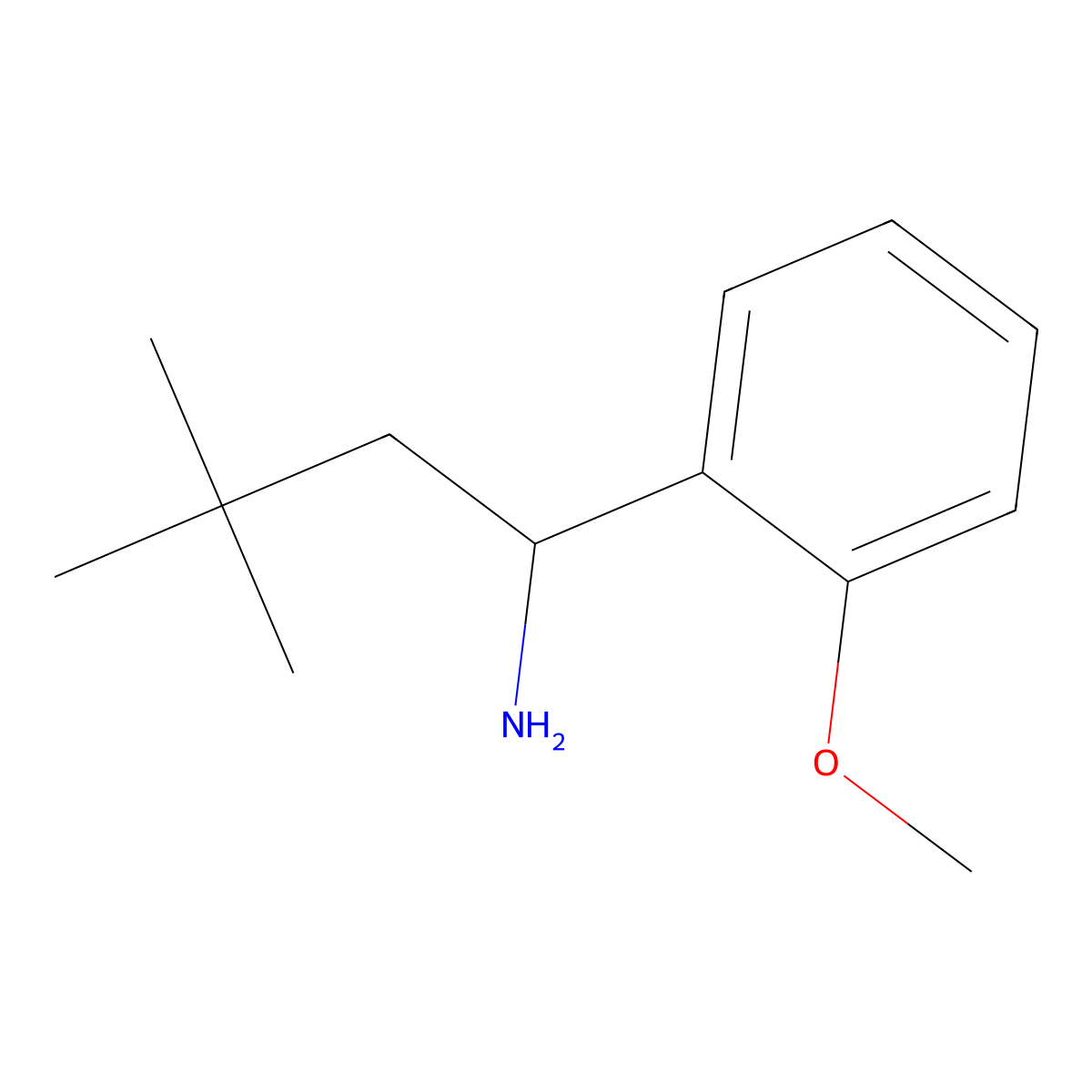 1-(2-Methoxyphenyl)-3,3-dimethylbutan-1-amine molecular structure, CAS 1342050-57-0