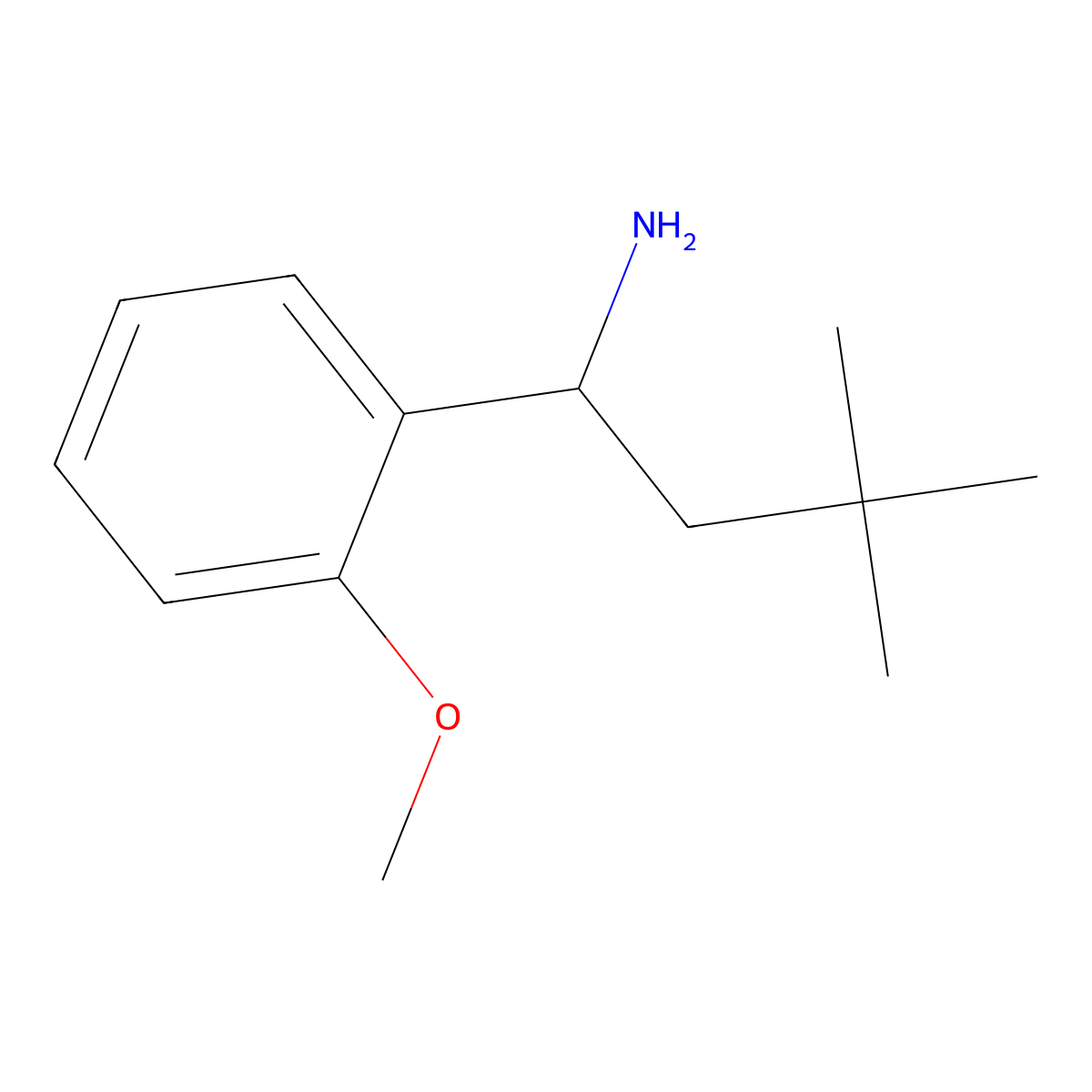 1-(2-Methoxyphenyl)-3,3-dimethylbutan-1-amine molecular structure, CAS 1342050-57-0