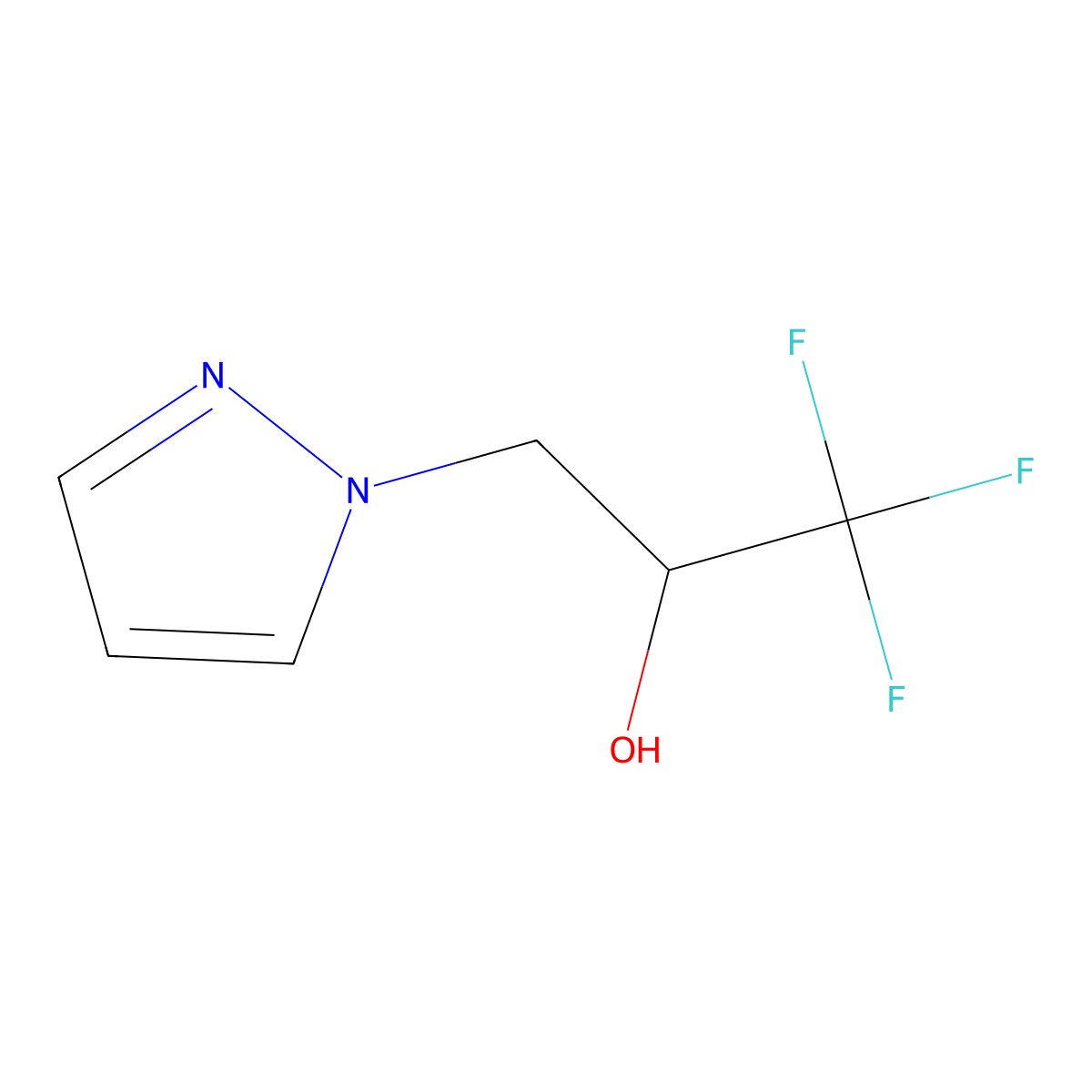 1,1,1-trifluoro-3-(1H-pyrazol-1-yl)propan-2-ol molecular structure, CAS 1342051-08-4