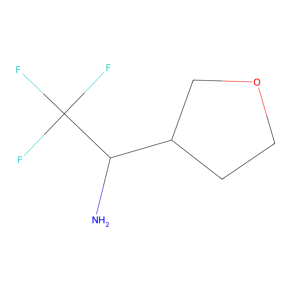 2,2,2-Trifluoro-1-(oxolan-3-yl)ethan-1-amine molecular structure, CAS 1342056-79-4
