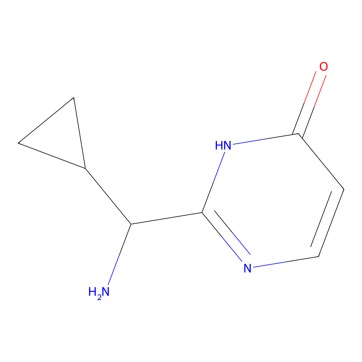 2-[Amino(cyclopropyl)methyl]pyrimidin-4-ol molecular structure, CAS 1342058-28-9