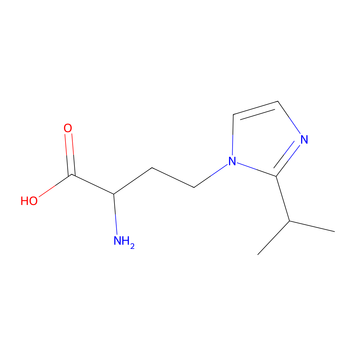 2-Amino-4-(2-isopropyl-1h-imidazol-1-yl)butanoic acid molecular structure, CAS 1342060-07-4