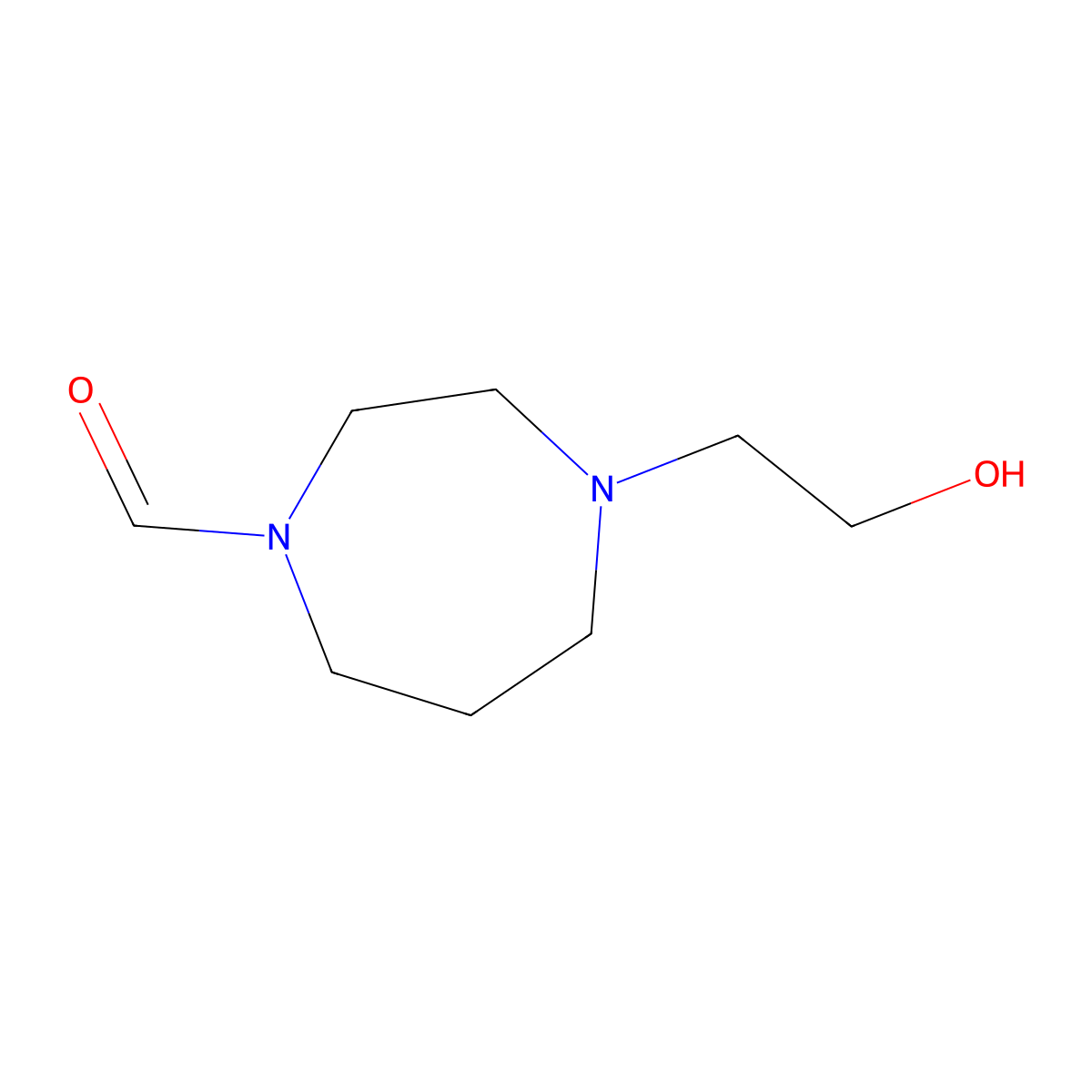 4-(2-Hydroxyethyl)-1,4-diazepane-1-carbaldehyde molecular structure, CAS 1342061-59-9