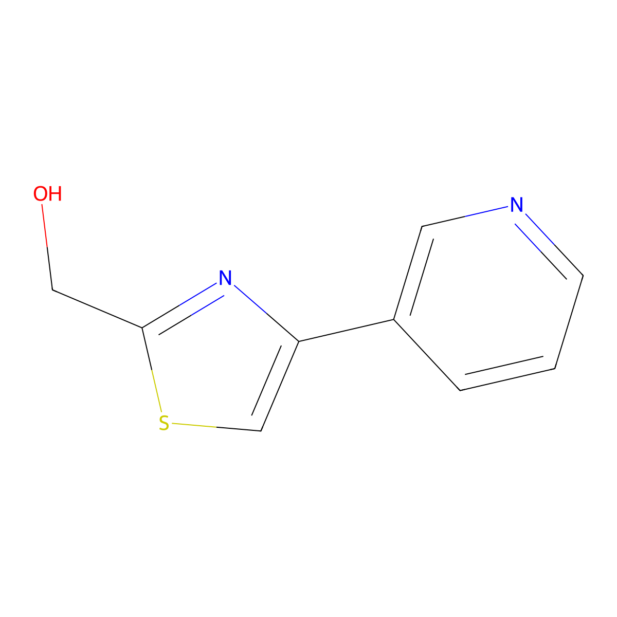 [4-(Pyridin-3-yl)-1,3-thiazol-2-yl]methanol molecular structure, CAS 1342065-60-4