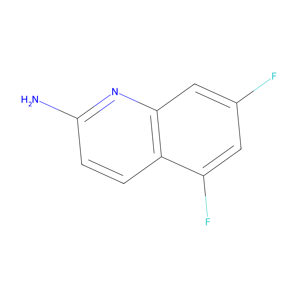 5,7-Difluoroquinolin-2-amine molecular structure, CAS 1342066-48-1