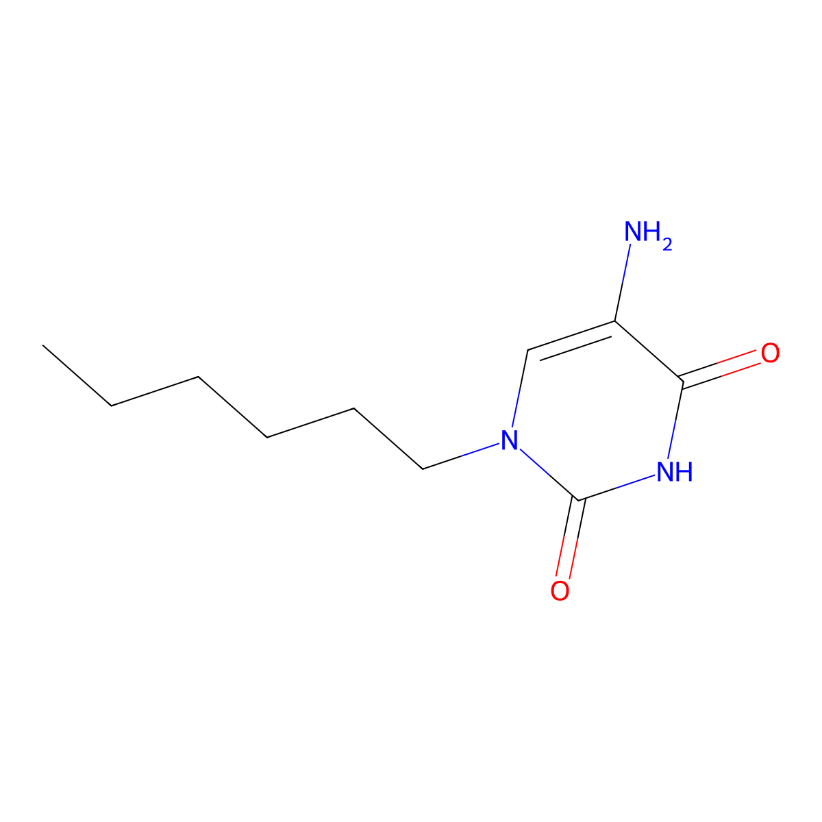 5-Amino-1-hexylpyrimidine-2,4(1h,3h)-dione molecular structure, CAS 1342067-81-5
