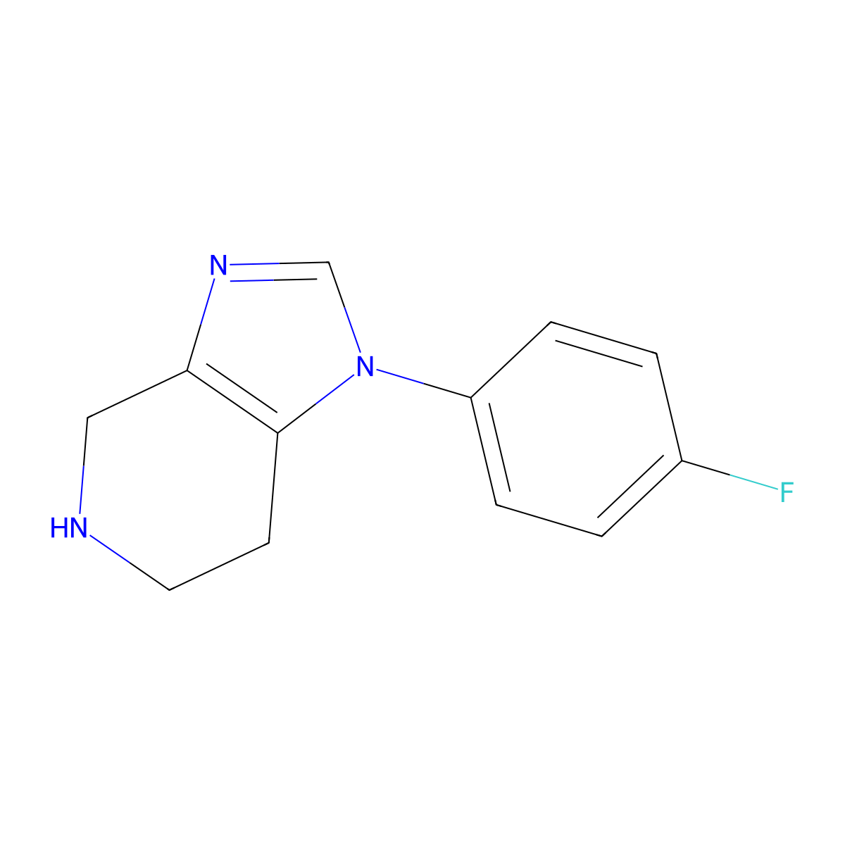 1-(4-Fluorophenyl)-1H,4H,5H,6H,7H-imidazo[4,5-c]pyridine molecular structure, CAS 1342068-38-5