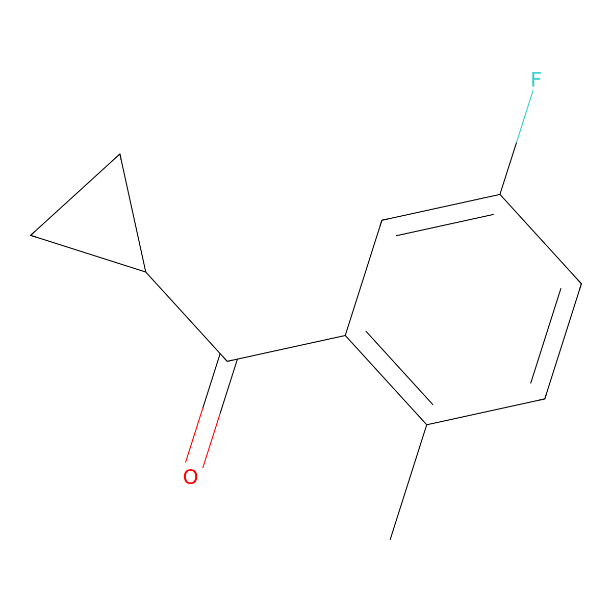 Cyclopropyl(5-fluoro-2-methylphenyl)methanone molecular structure, CAS 1342070-83-0
