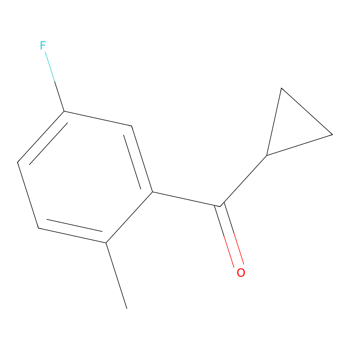 Cyclopropyl(5-fluoro-2-methylphenyl)methanone molecular structure, CAS 1342070-83-0