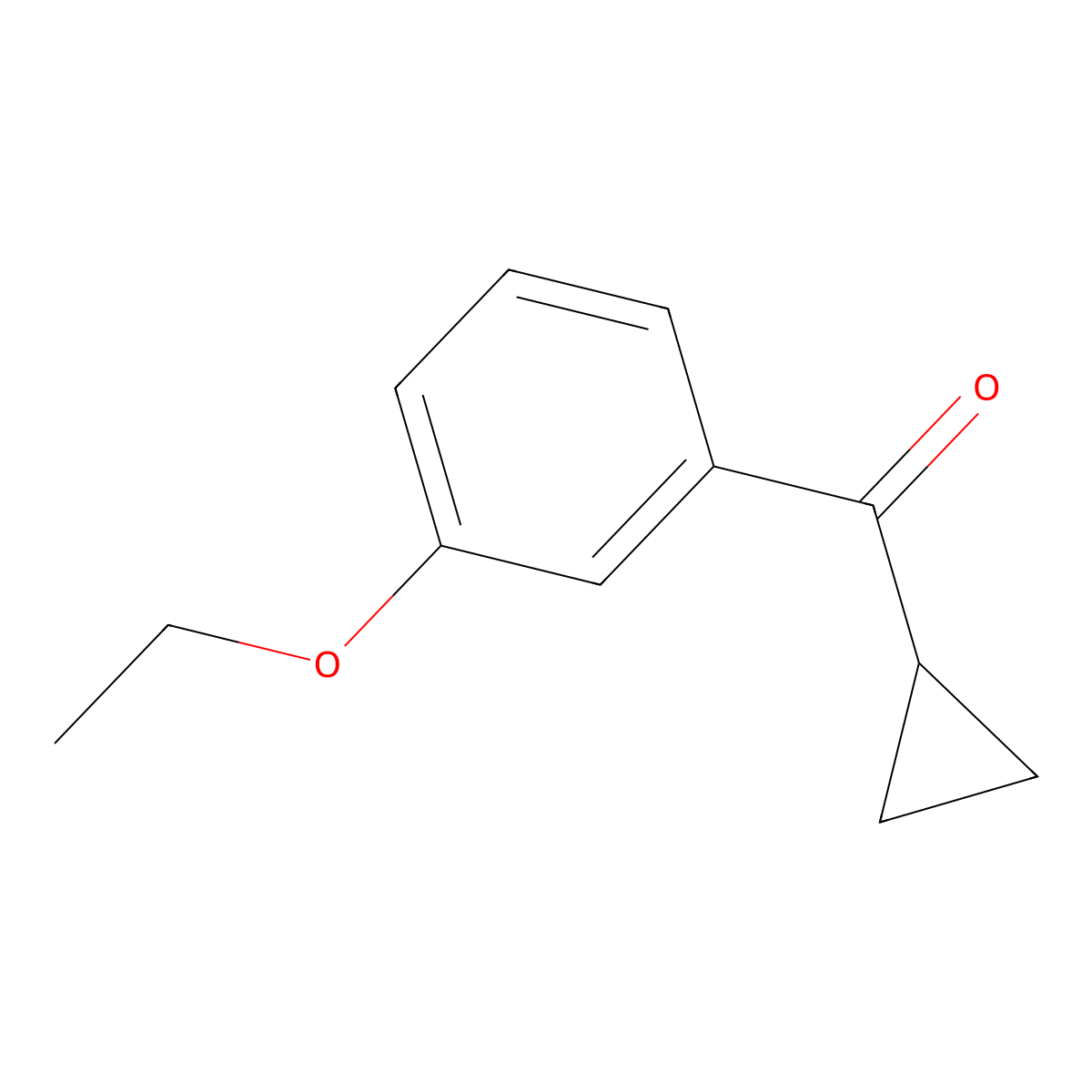 Cyclopropyl(3-ethoxyphenyl)methanone molecular structure, CAS 1342071-29-7