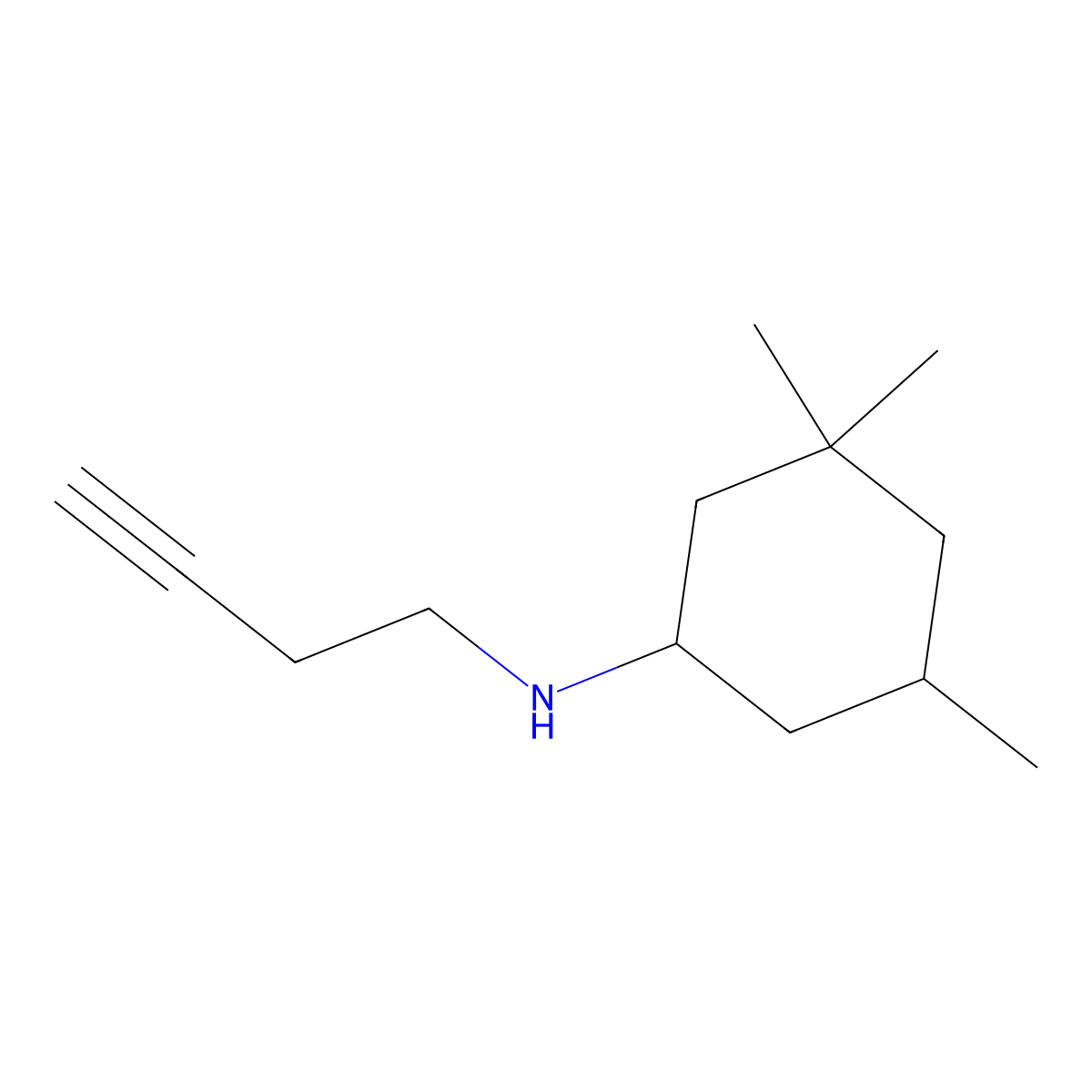 N-(But-3-YN-1-YL)-3,3,5-trimethylcyclohexan-1-amine molecular structure, CAS 1342071-96-8