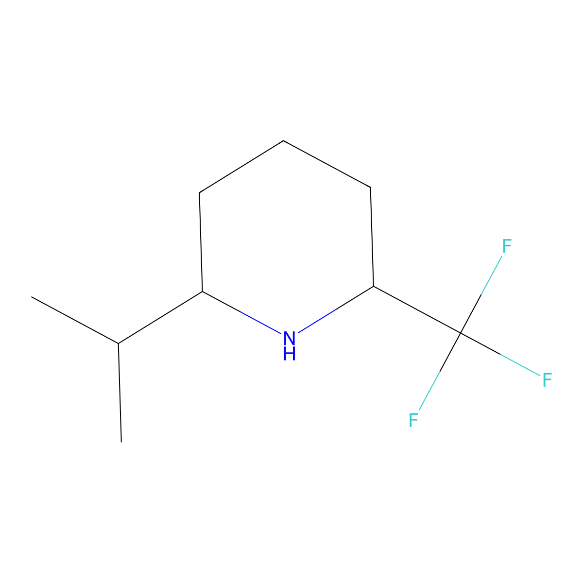 2-(Propan-2-yl)-6-(trifluoromethyl)piperidine molecular structure, CAS 1342072-84-7