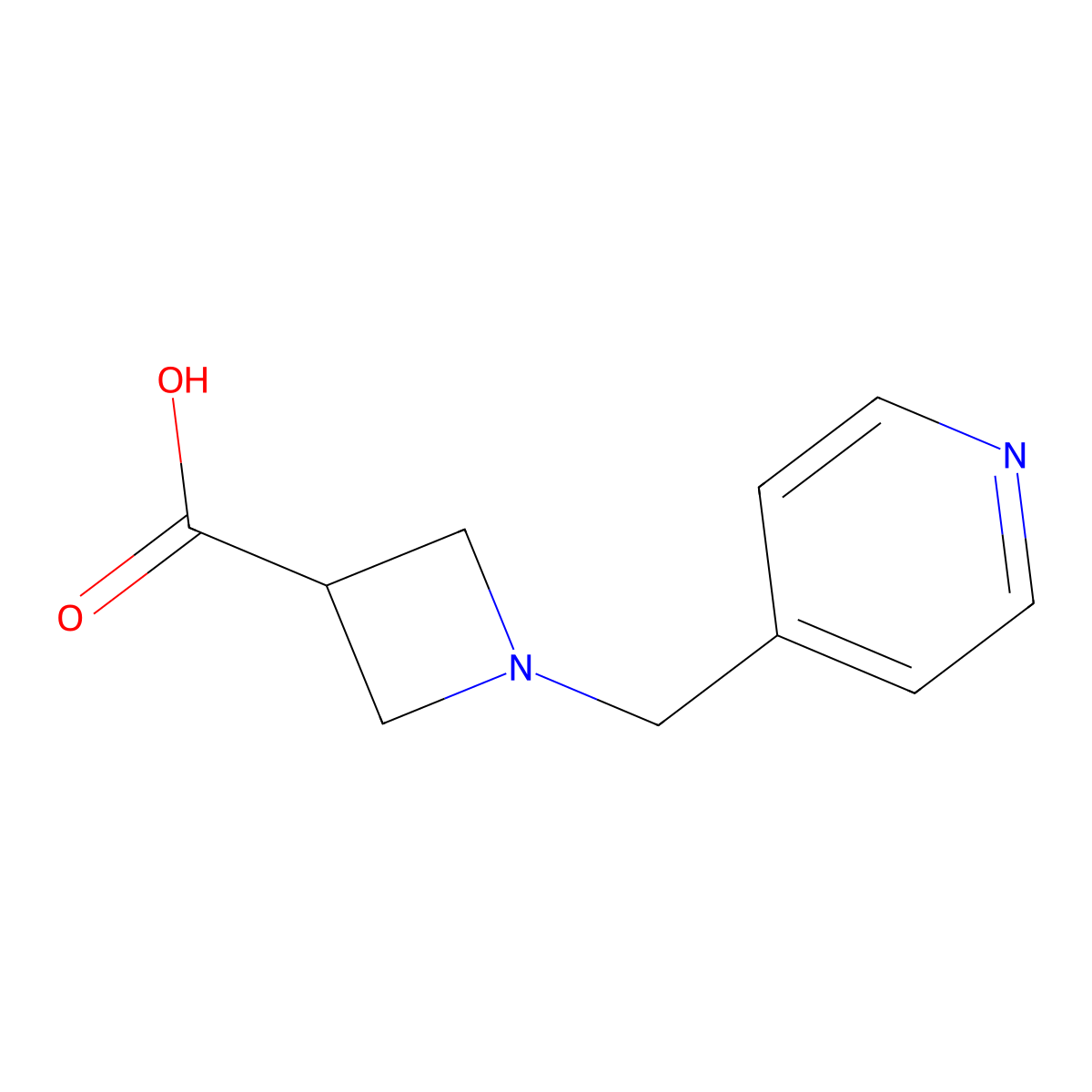 1-(Pyridin-4-ylmethyl)azetidine-3-carboxylic acid molecular structure, CAS 1342080-49-2