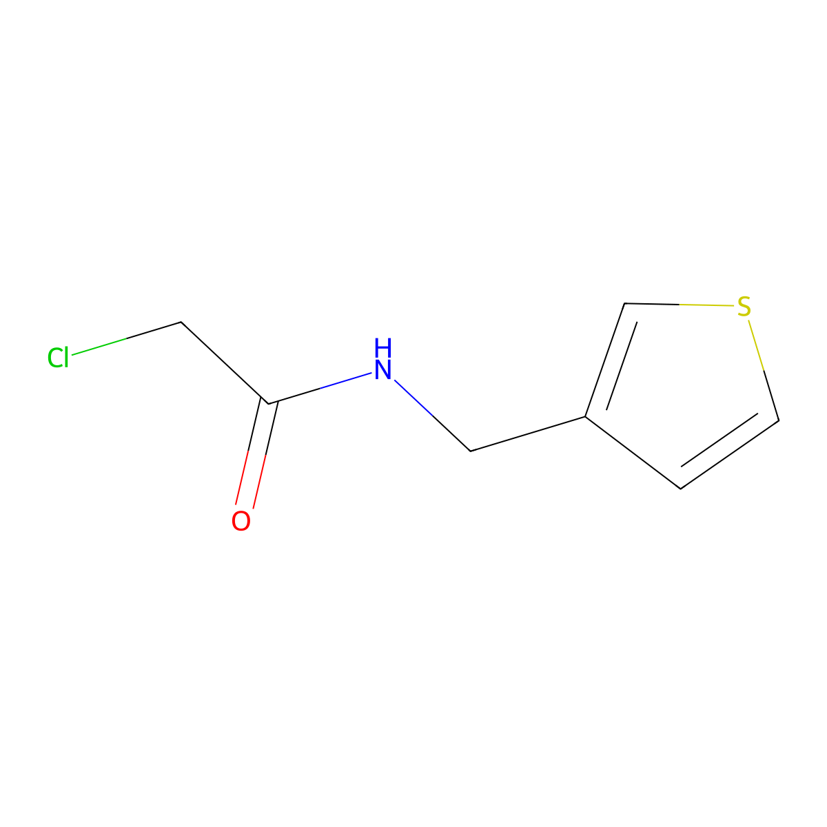 2-Chloro-N-thiophen-3-ylmethyl-acetamide molecular structure, CAS 1342080-85-6