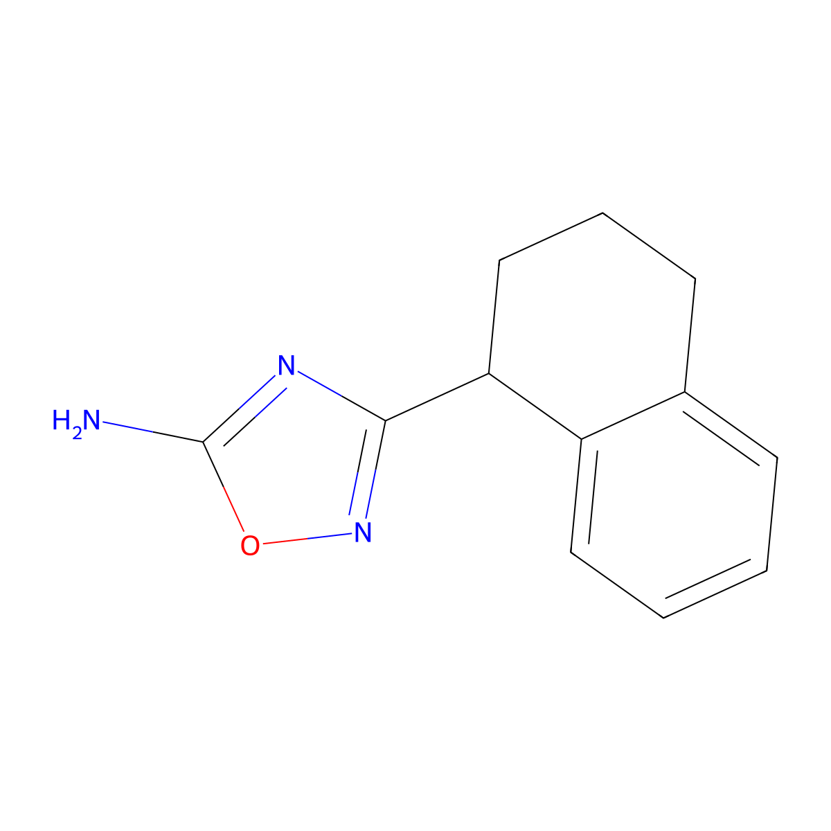 3-(1,2,3,4-Tetrahydronaphthalen-1-yl)-1,2,4-oxadiazol-5-amine molecular structure, CAS 1342082-17-0