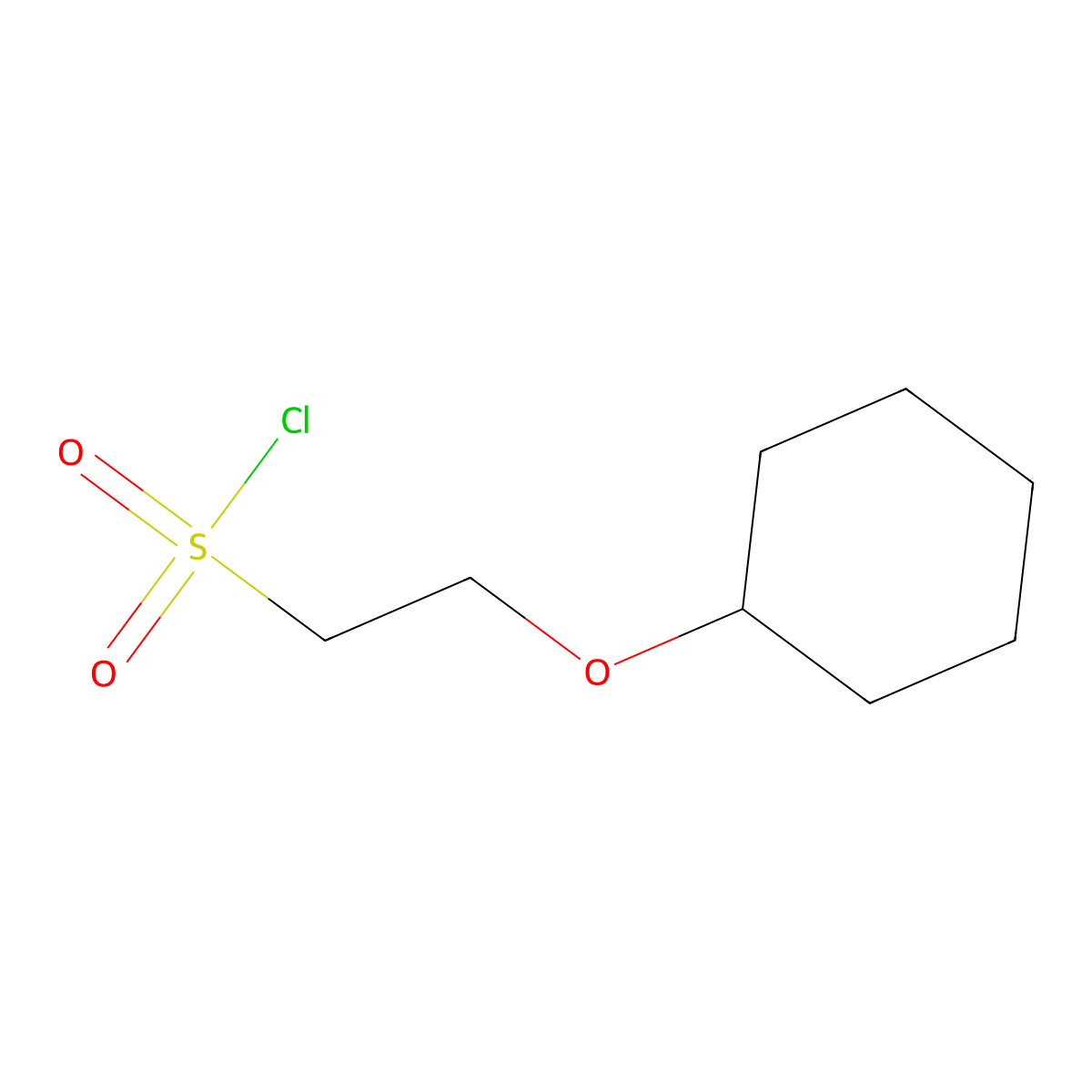 2-(Cyclohexyloxy)ethane-1-sulfonylchloride molecular structure, CAS 1342083-49-1