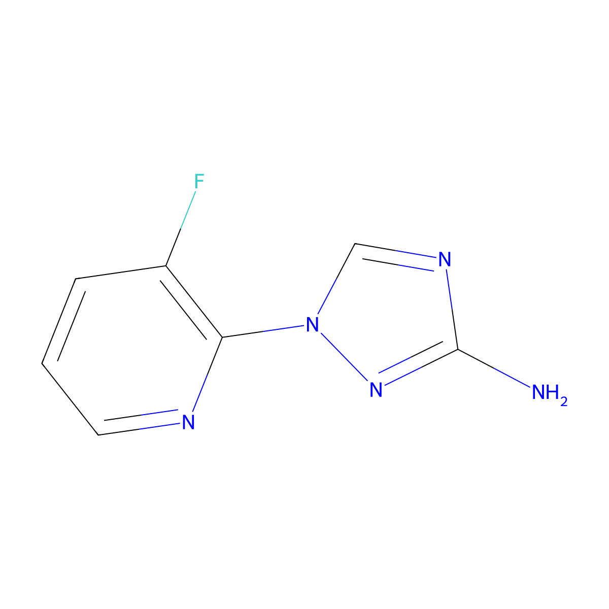 1-(3-fluoropyridin-2-yl)-1H-1,2,4-triazol-3-amine molecular structure, CAS 1342084-40-5