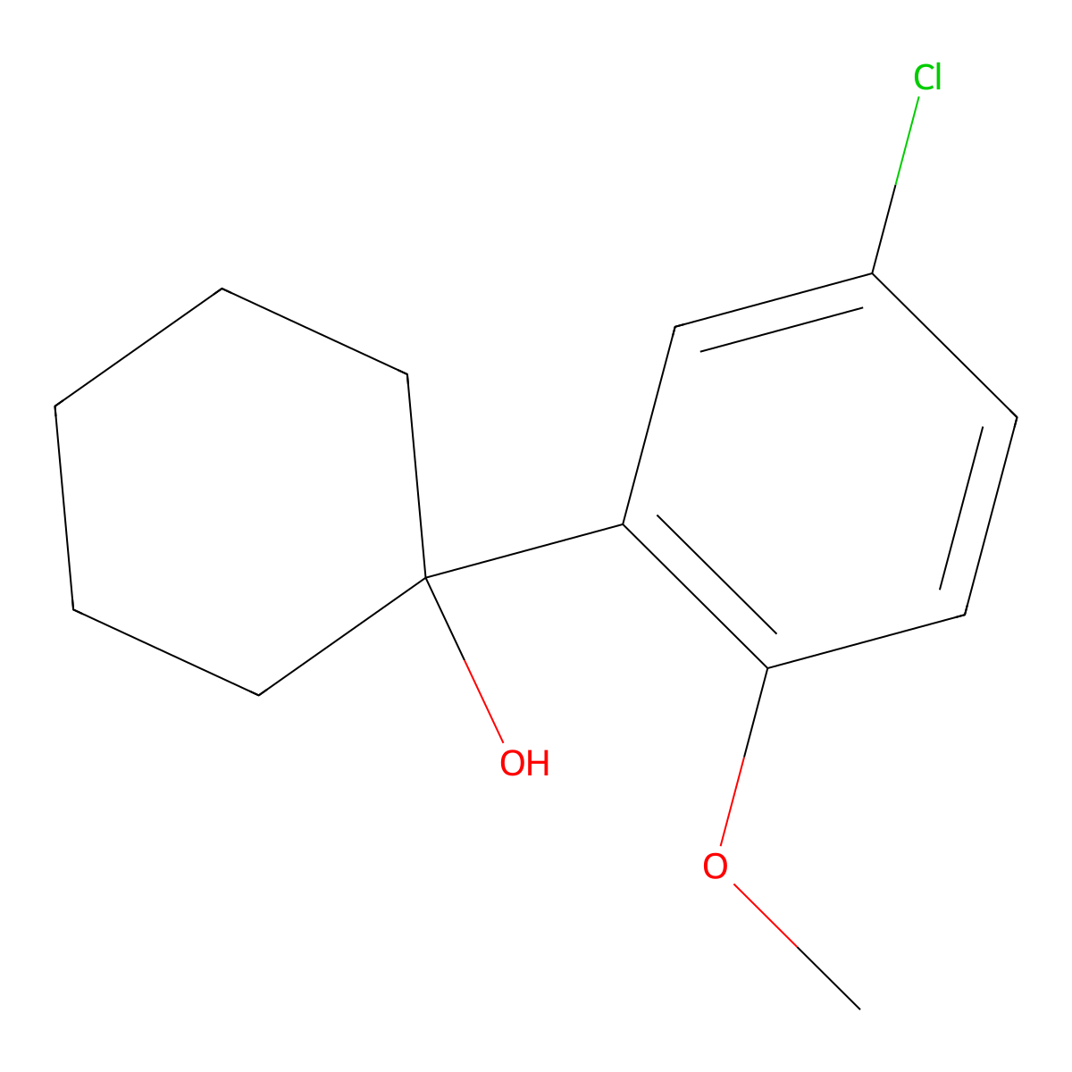 1-(5-Chloro-2-methoxyphenyl)cyclohexanol molecular structure, CAS 1342085-90-8