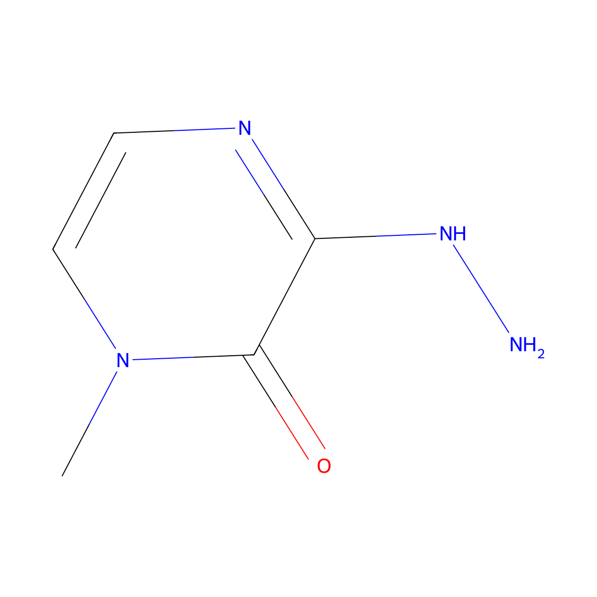 3-Hydrazinyl-1-methyl-1,2-dihydropyrazin-2-one molecular structure, CAS 1342087-35-7