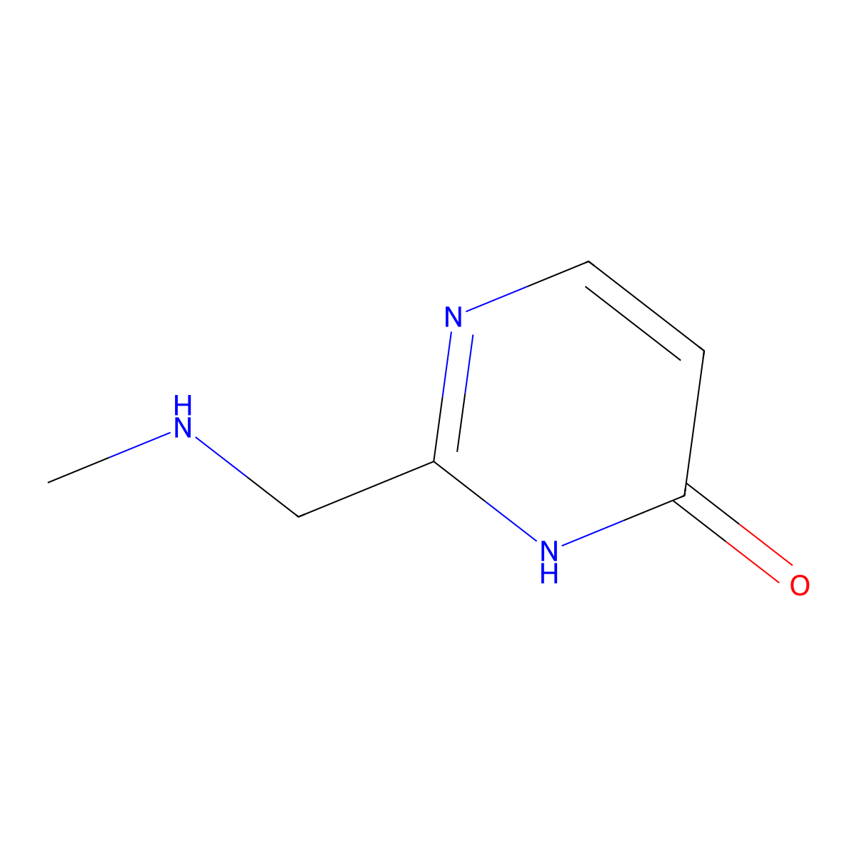2-[(Methylamino)methyl]pyrimidin-4-ol molecular structure, CAS 1342087-99-3