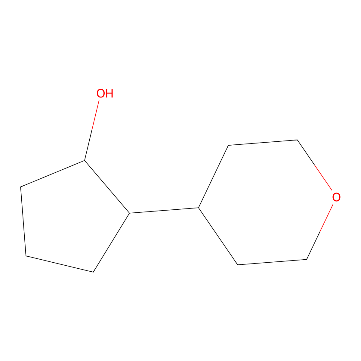 2-(Oxan-4-yl)cyclopentan-1-ol molecular structure, CAS 1342092-35-6