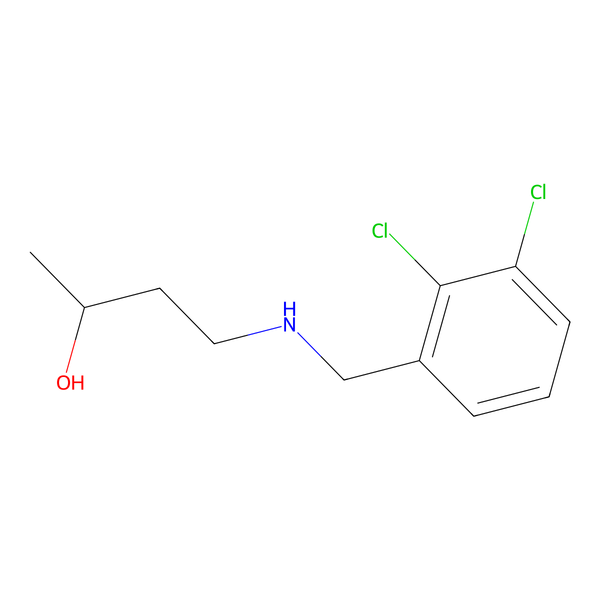 4-{[(2,3-Dichlorophenyl)methyl]amino}butan-2-ol molecular structure, CAS 1342092-37-8