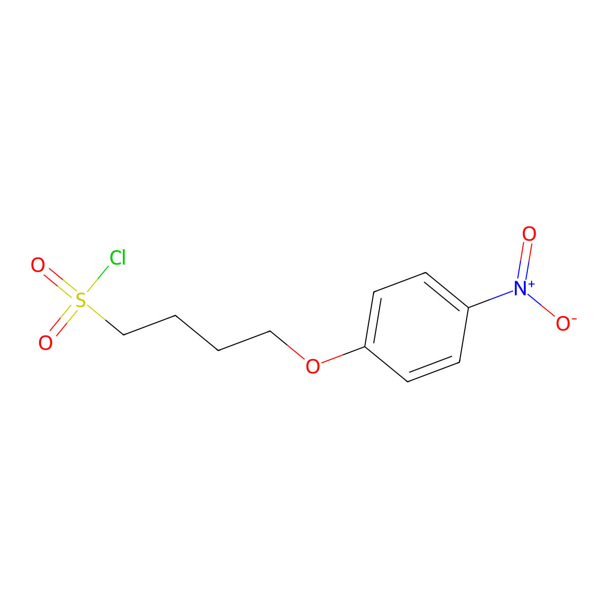 4-(4-Nitrophenoxy)butane-1-sulfonyl chloride molecular structure, CAS 1342093-16-6