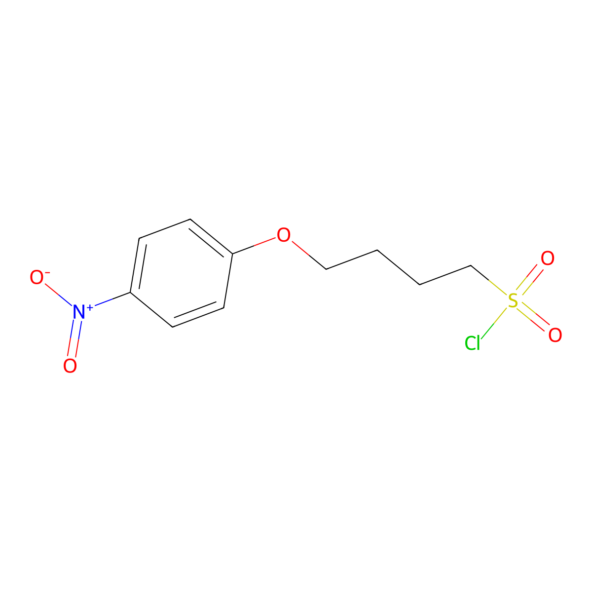 4-(4-Nitrophenoxy)butane-1-sulfonyl chloride molecular structure, CAS 1342093-16-6