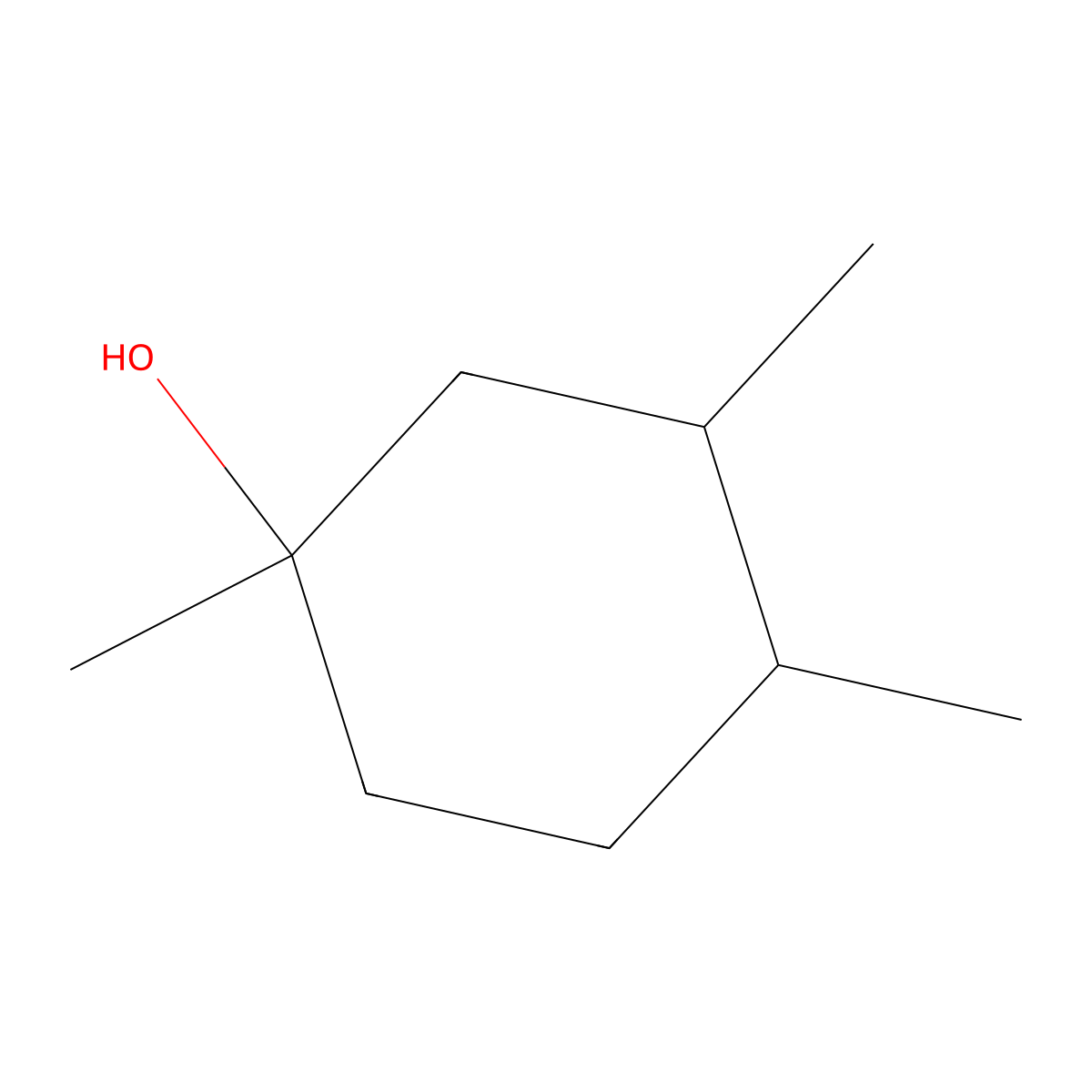 1,3,4-Trimethylcyclohexan-1-ol molecular structure, CAS 1342095-59-3