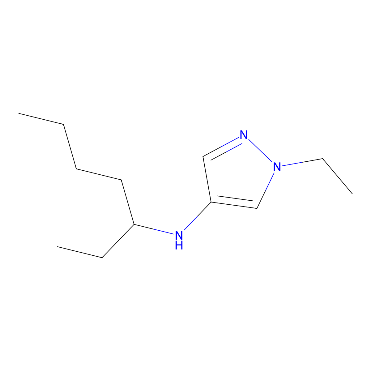 1-Ethyl-N-(heptan-3-yl)-1H-pyrazol-4-amine molecular structure, CAS 1342098-92-3