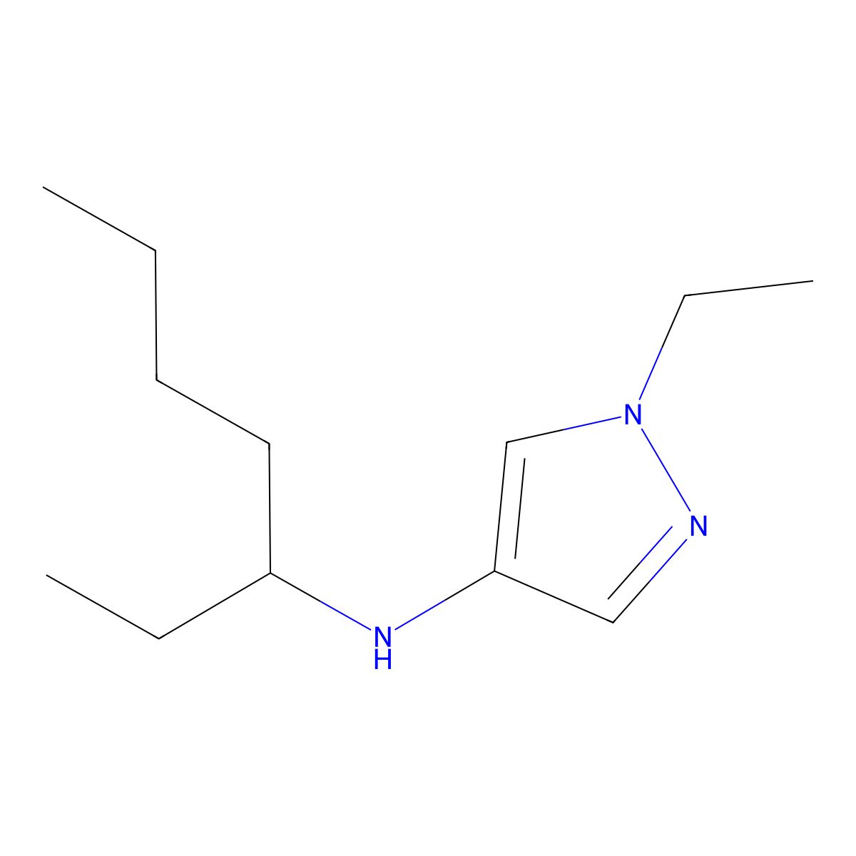 1-Ethyl-N-(heptan-3-yl)-1H-pyrazol-4-amine molecular structure, CAS 1342098-92-3